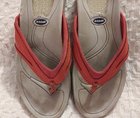 Dr. School's "Lottie" Orange Sandals sz 6 - Picture 2 of 7